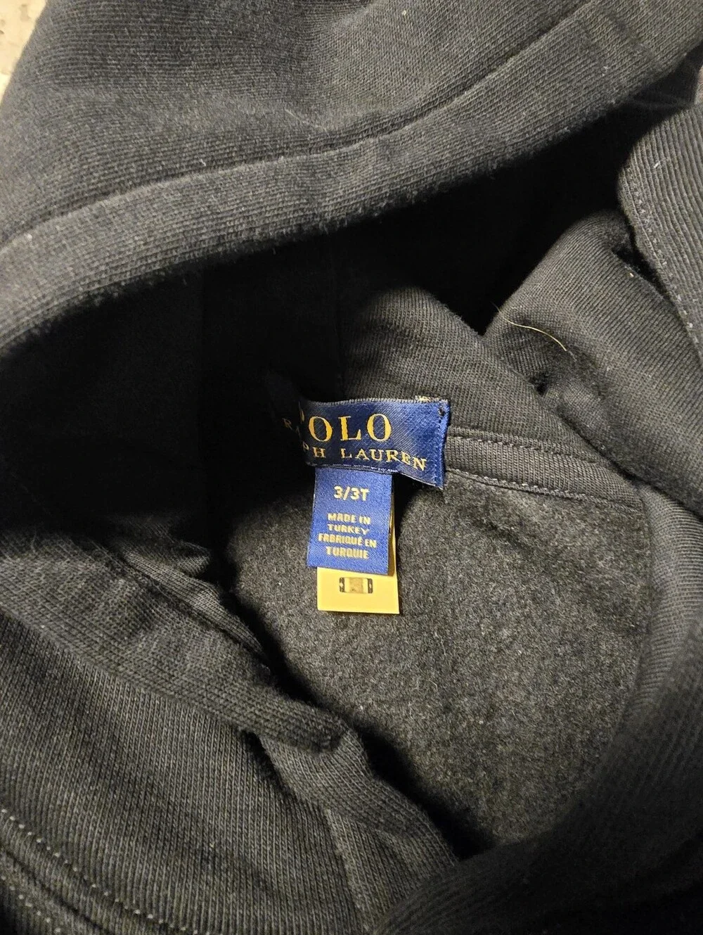 EUC Ralph Lauren Polo Black & Red Buffalo Plaid Hoodie - Kids